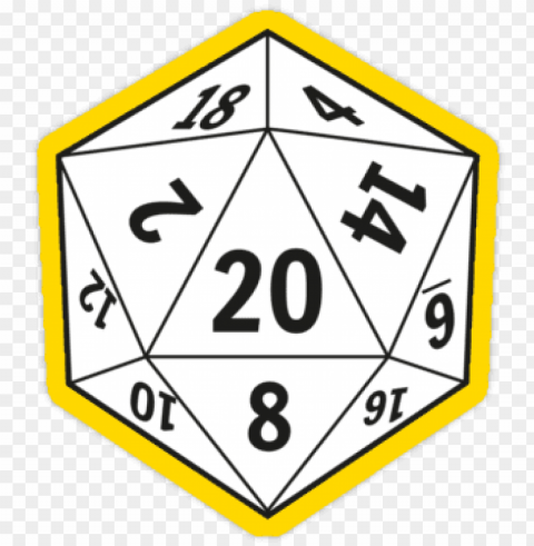 sarlot d20 - black and white d20 PNG Isolated Object with Clear Transparency PNG transparent with Clear Background ID 2414b974