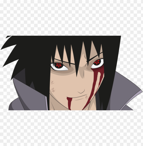 sasuke uchiha bleeding eye PNG Graphic Isolated with Clear Background