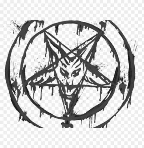 satanic clipart baphomet - satanic blood pentagram PNG Image with Clear Isolated Object