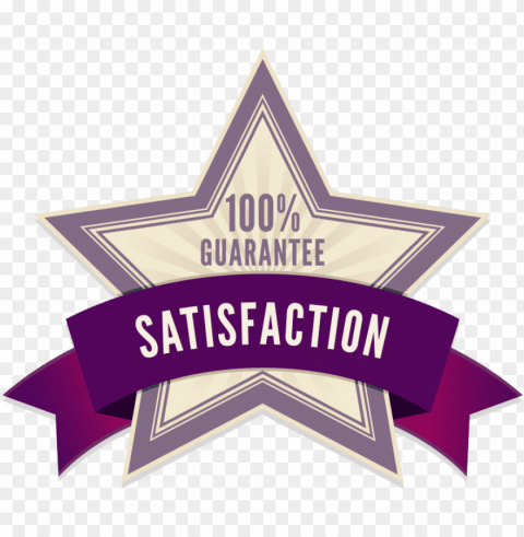 satisfaction guarantee purple logo Transparent PNG images pack