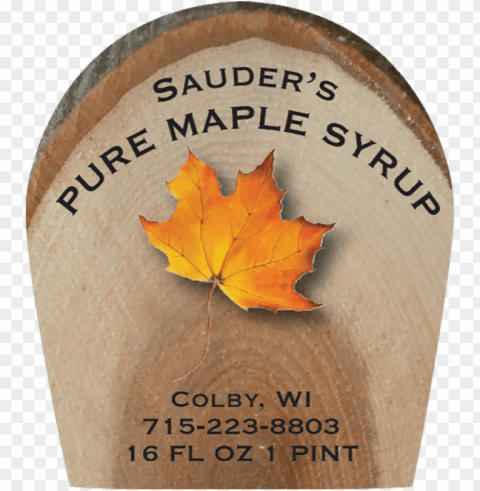 sauders pure maple syrup label - de martino Isolated Item with HighResolution Transparent PNG