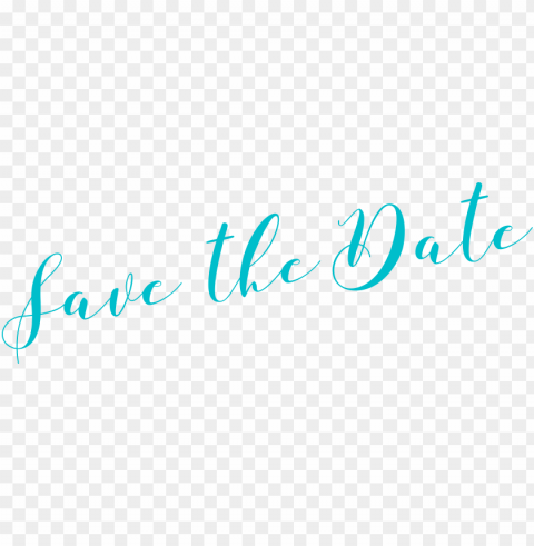  save the date - calligraphy Isolated PNG Object with Clear Background
