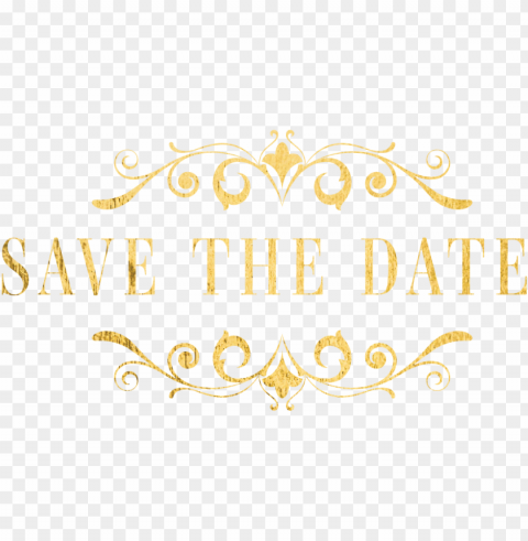 Save the date gold PNG transparent photos extensive collection