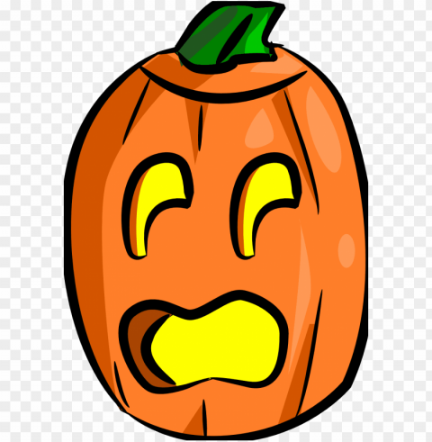 scared jack o lantern Isolated Item on Clear Background PNG