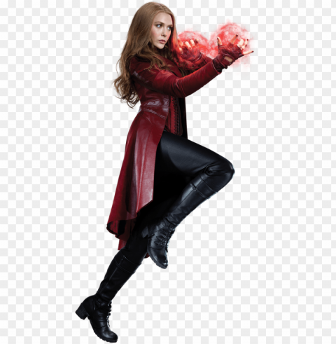 scarlet witch right - captain america 3 civil war wanda scarlet witch cosplay Isolated PNG Image with Transparent Background