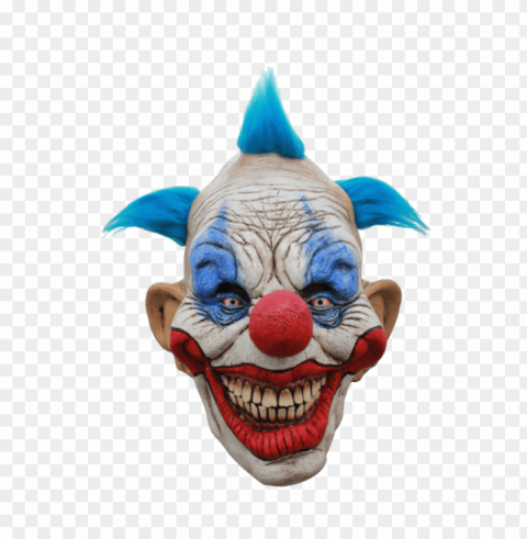 scary clown mask halloween ClearCut Background Isolated PNG Art