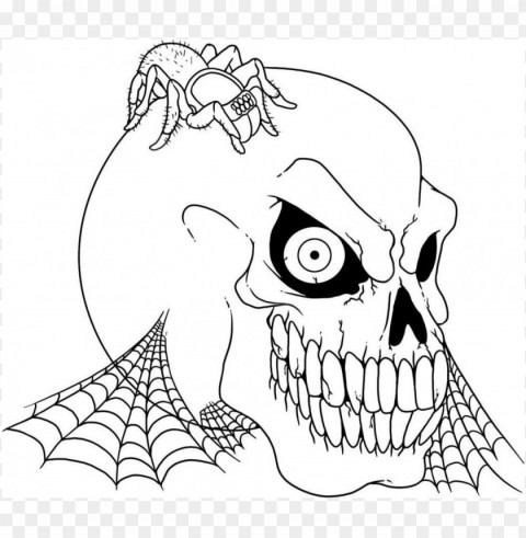 scary coloring pages color Transparent Background Isolation in PNG Image