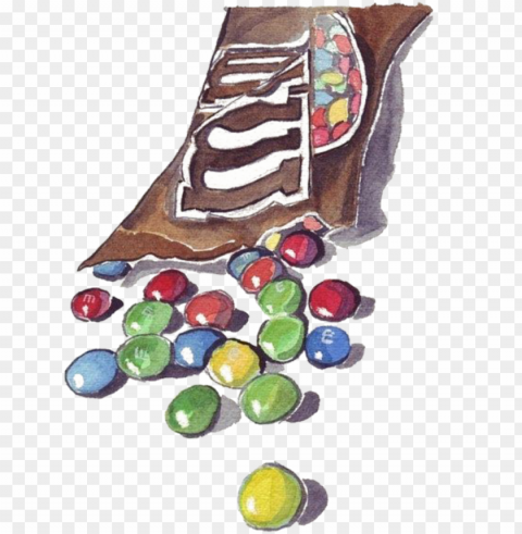 scbeans beans chocolate bean candy watercolor handpaint - candy and wrapper drawi PNG for social media
