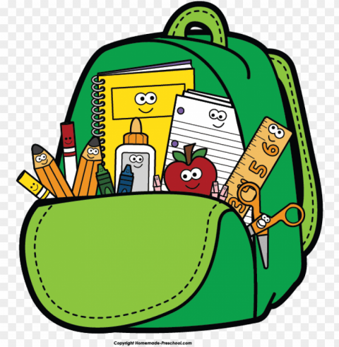 School Bag Clipart Transparent Background PNG Images Selection