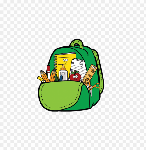 school bag clipart Transparent Background PNG Isolated Pattern