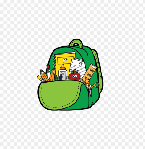 School Bag Clipart Transparent Background PNG Isolated Pattern