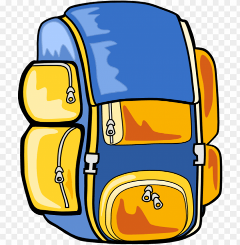 School Bag Clipart Transparent Background PNG Stock