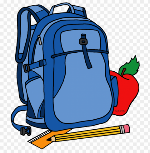 school bag clipart Transparent Cutout PNG Isolated Element