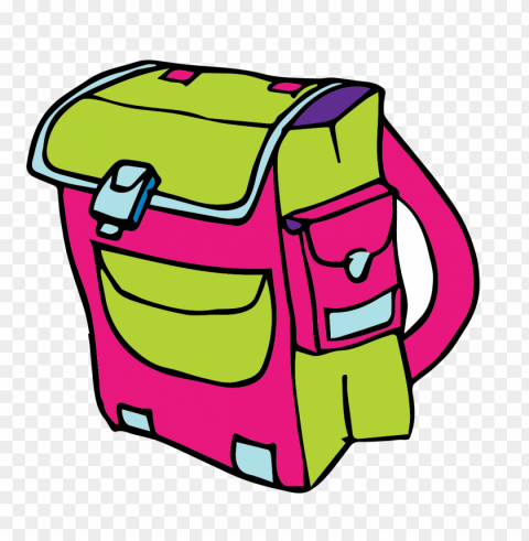 school bag clipart Transparent PNG Graphic with Isolated Object