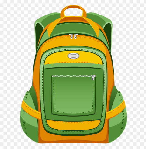 School Bag Transparent Background PNG Isolated Character