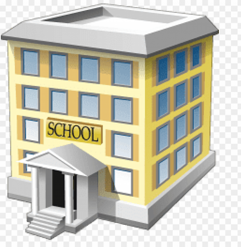 school building PNG graphics with transparency