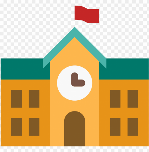 school building icon - school icon vector Free PNG file