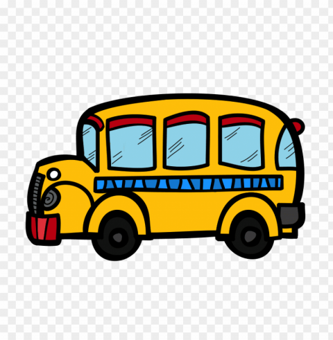 school bus side PNG Image Isolated on Clear Backdrop