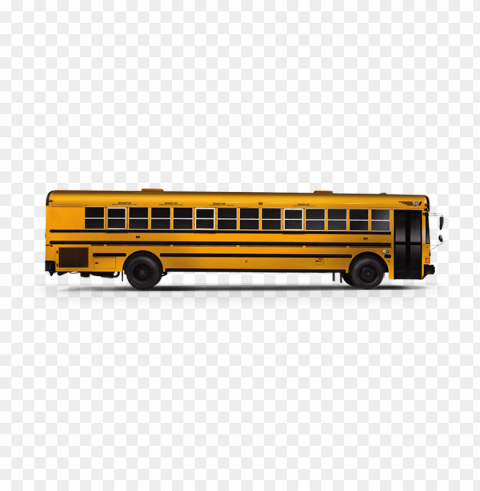 School Bus Side PNG Image Isolated With Clear Transparency