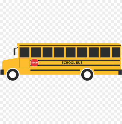 School Bus Side PNG Image Isolated With Transparent Detail