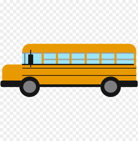 school bus side PNG Image with Isolated Icon