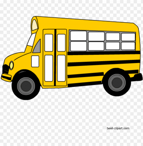 school bus side view free clip art - school bus Isolated Character with Transparent Background PNG