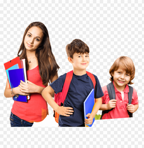 school going children PNG format with no background