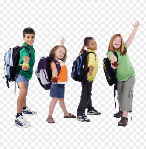 school going children PNG Graphic with Transparent Isolation