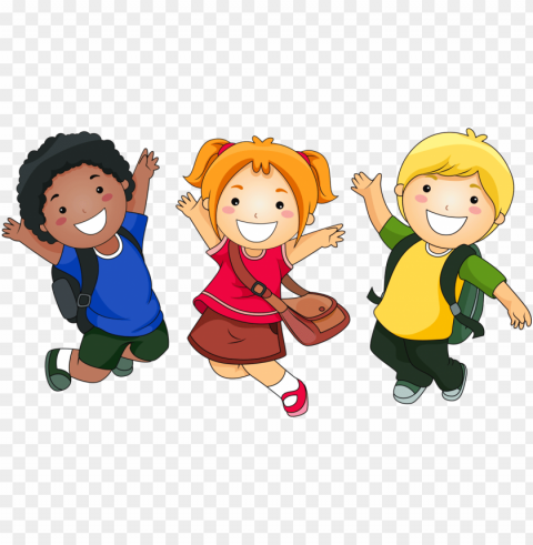 school kids clip art Isolated Element on HighQuality PNG