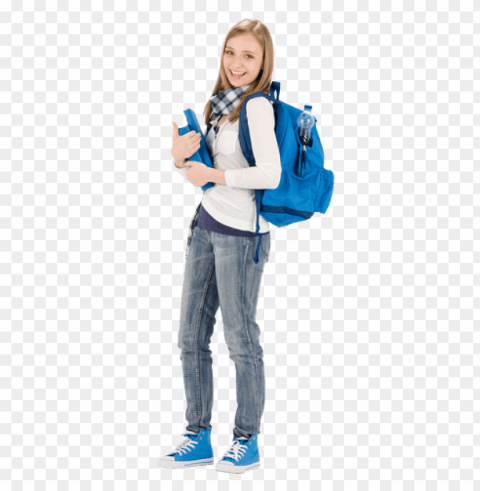 school kids walking Clean Background PNG Isolated Art