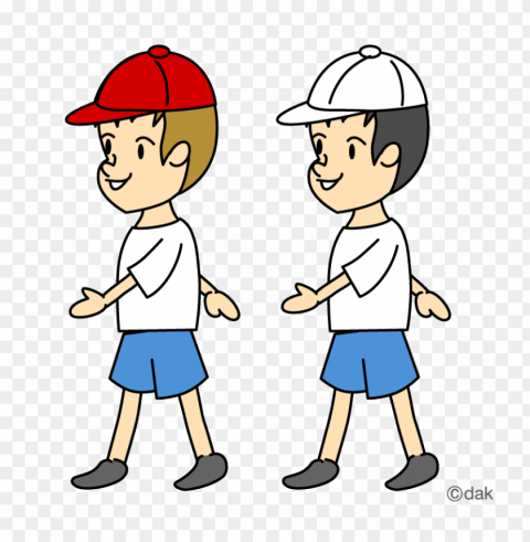 school kids walking Clear Background PNG Isolated Design Element PNG transparent with Clear Background ID 376732b3