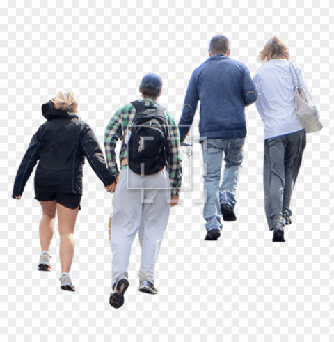 school kids walking Isolated Character with Clear Background PNG