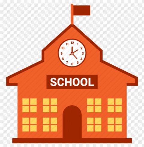 School Isolated PNG Object With Clear Background