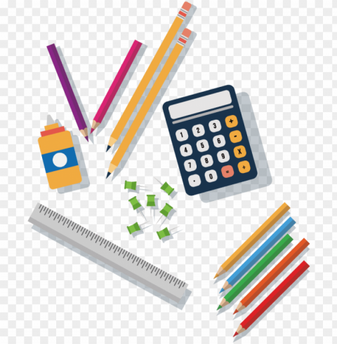 school supplies - school equipment vectors PNG images with clear alpha channel