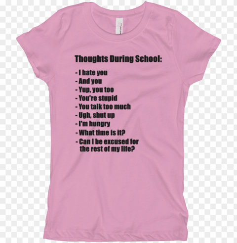 school thoughts shirt - active shirt ClearCut Background Isolated PNG Graphic Element