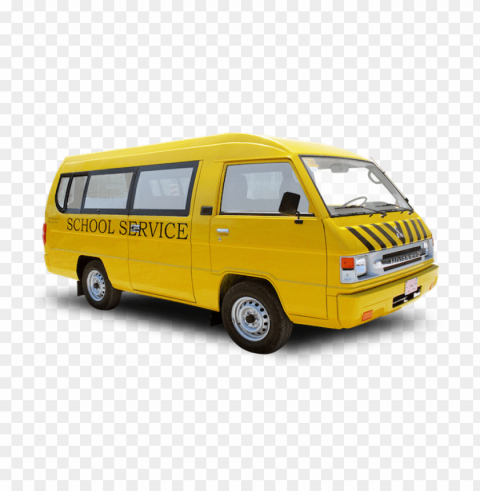 school van Isolated Artwork on Clear Background PNG