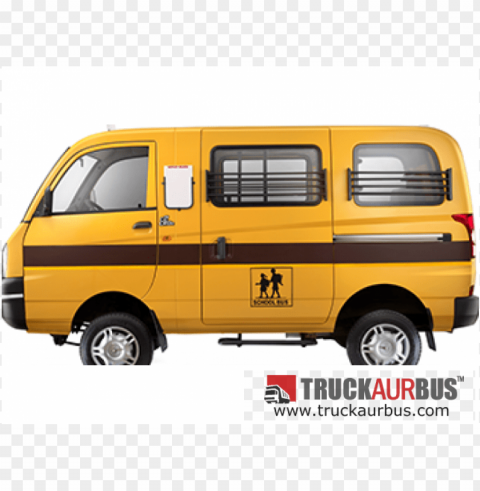 school van Isolated Artwork on Transparent Background PNG