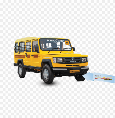 school van Isolated Artwork with Clear Background in PNG
