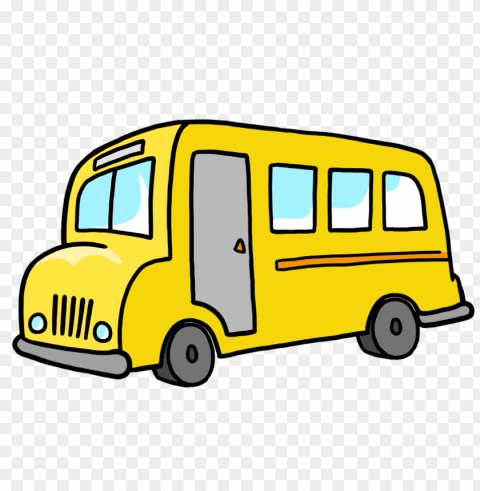 school van Isolated Character in Transparent PNG Format