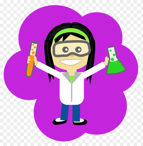 science girl PNG pics with alpha channel