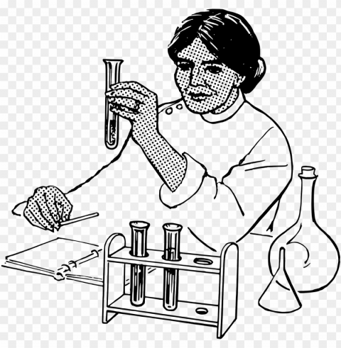 scientist working with test tubes PNG pictures without background
