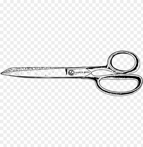 scissors drawing ciseaux de couture hair-cutting shears - scissors black and white PNG images with no background assortment