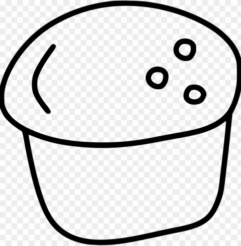 scone pastry dessert cake bake comments - line art Clear Background Isolated PNG Object