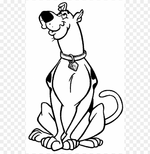 scooby doo coloring pages color High Resolution PNG Isolated Illustration