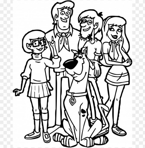 scooby doo coloring pages color HighQuality PNG with Transparent Isolation