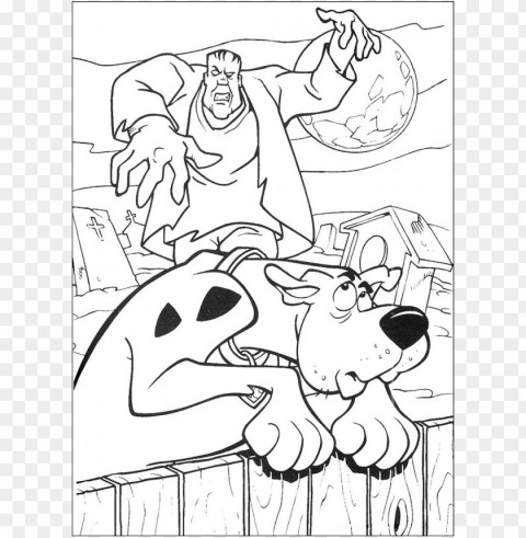scooby doo coloring pages color Clean Background PNG Isolated Art