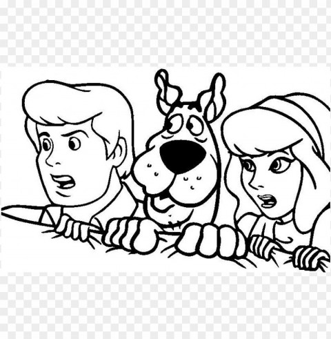 scooby doo coloring pages color Clear Background Isolated PNG Object