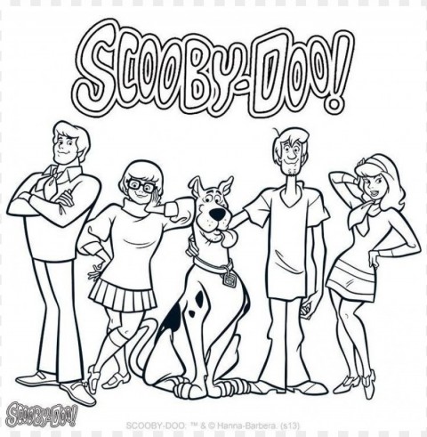 scooby doo coloring pages color Clear Background Isolation in PNG Format
