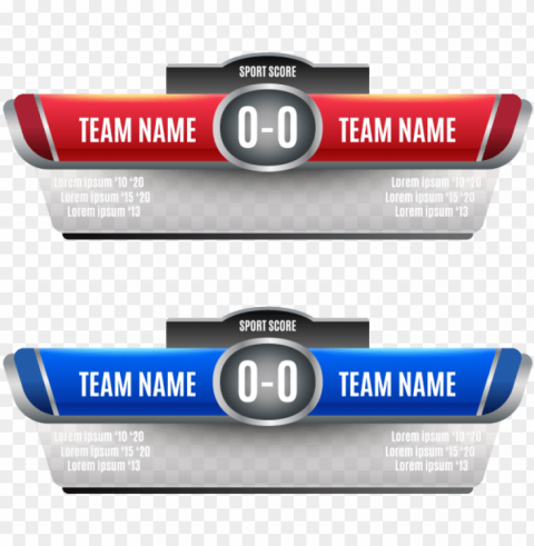 scoreboard elements design for football and soccer - football Isolated Object on Clear Background PNG