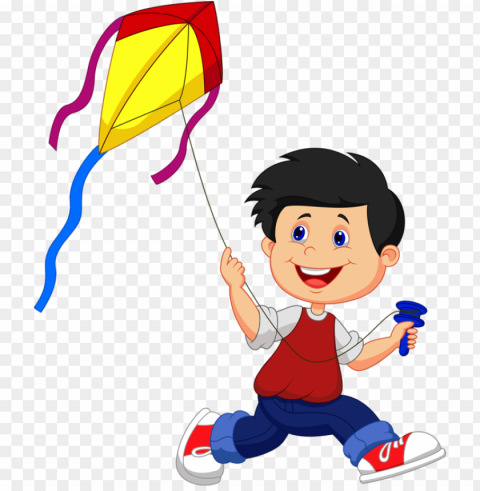 scrap - boy flying kite Transparent picture PNG